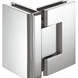 Häfele Duschtürband 90° H2050 Messing chrom poliert