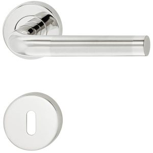 Häfele Türdrücker-Garnitur LDH 2172 Edelstahl Bicolor, Wechselgarnitur Rechts