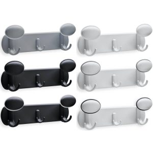 Mital Hakenleiste TA92S aus Kunststoff, 335 x 132 mm, Weiß – Rand Schwarz