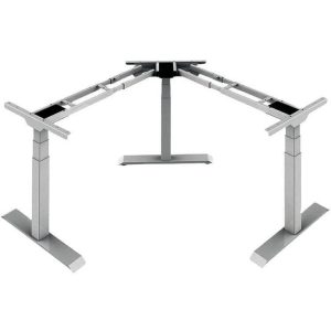 Häfele Eck-Tischgestell ECONO VARIO elektronisch höhenverstellbar 580-1230 mm, Tragkraft 150 kg, Telegrau RAL 7045