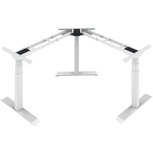 Häfele Eck-Tischgestell ECONO VARIO elektronisch höhenverstellbar 580-1230 mm, Tragkraft 150 kg, Weiß RAL 9003