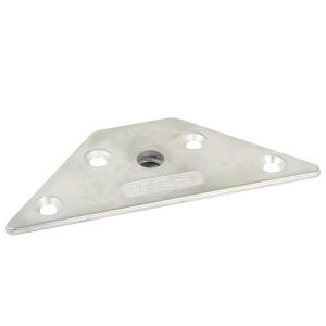 Siso Befestigungsplatte KEA dreieckig aus Metall mit Feder-Mechanismus, M8