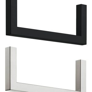 Häfele Garderobenbügel aus Edelstahl U-Form eckig, Schwarz matt
