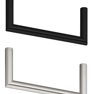 Häfele Garderobenbügel aus Edelstahl U-Form rund, Schwarz matt