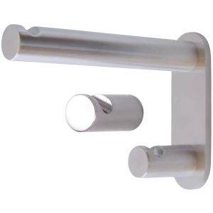 Gedotec Garderobenhaken VALIDA aus Edelstahl gebürstet, Mantelhaken – Ø 20 x 45 mm