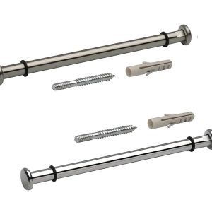 Gedotec Glastablarträger VERONA Ø 12 mm, verchromt matt