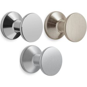 Mital Möbelknopf VERONIKA aus Metall, Nickel satiniert – Ø 21 mm