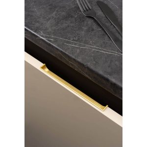 Viefe Muschelgriff HIDE aus Metall, Gold gebürstet – 64 mm