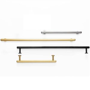 Viefe Möbelgriff RILLE MINI aus Aluminium, Schwarz gebürstet – 160 mm
