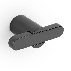 Viefe Möbelknopf FUSION aus Metall, 58 x 31,5 mm, Titan schwarz poliert