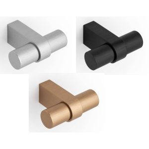Viefe Möbelknopf NOBB aus Aluminium, 52 x 45 mm, Edelstahl-Optik