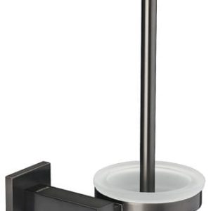 Häfele WC-Bürstengarnitur H5750 Messing graphit-schwarz eckig