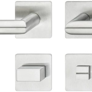 Häfele Drückergarnitur LDH 3171 aus Edelstahl matt, WC – Badezimmer