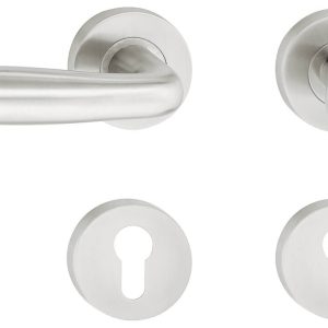 Häfele Türdrücker-Garnitur LDH 2190 Edelstahl matt, Wechselgarnitur Links