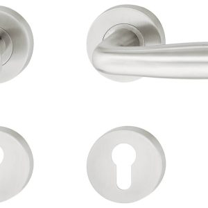 Häfele Türdrücker-Garnitur LDH 2190 Edelstahl matt, Wechselgarnitur Rechts