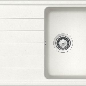 Häfele Aufbauspüle AS01S mit kleinem Becken 780 x 500 mm, Weiß