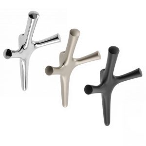 Gedotec Garderobenhaken WALENCIA aus Metall, 164 x 107 x 58 mm, Chrom poliert