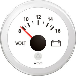 Voltmeter 52 mm weiss
