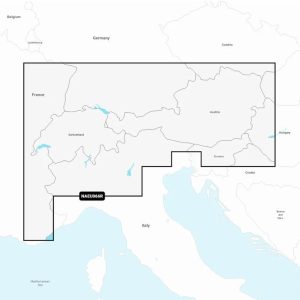 Navionics + Karte Alpenregion, Seen und Flüsse – für Binnengewässer | NAEU066R | microSD™/SD™ und Jahresabonnement