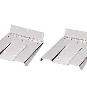 Edelstahl Trimmklappen Paar 22,8 x 22,8 cm, Boote 4,5 -5,5 m