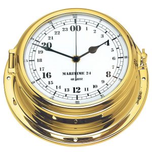 Messing Uhr 24h