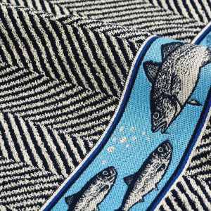 Handtuch Fish navy blue 53x60cm