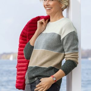 Serafini Damen Blockstreifen-Pullover