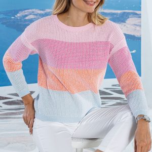 Damen Colour Blocking Pullover