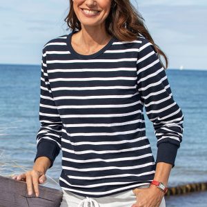 Damen Streifen-Sweatshirt