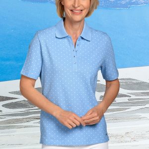 Damen Tupfenpoloshirt
