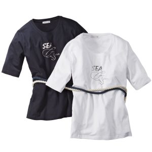 2er-Set Damen Motivshirts