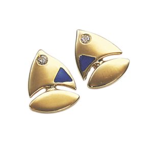 Ohrstecker-Segelschiff