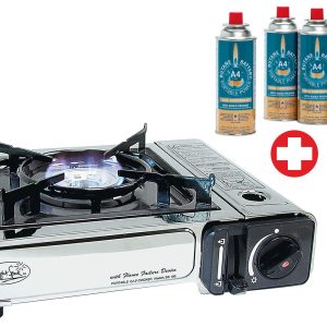 Set Edelstahlkocher + Gaskartuschen