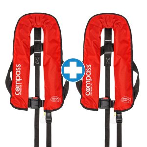 2er Set Compass »Compact II« Rettungsweste 150N mit 16 l Auftrieb, manuell