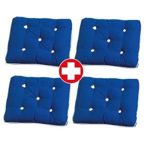 4er Cockpit Sitzpolster blau