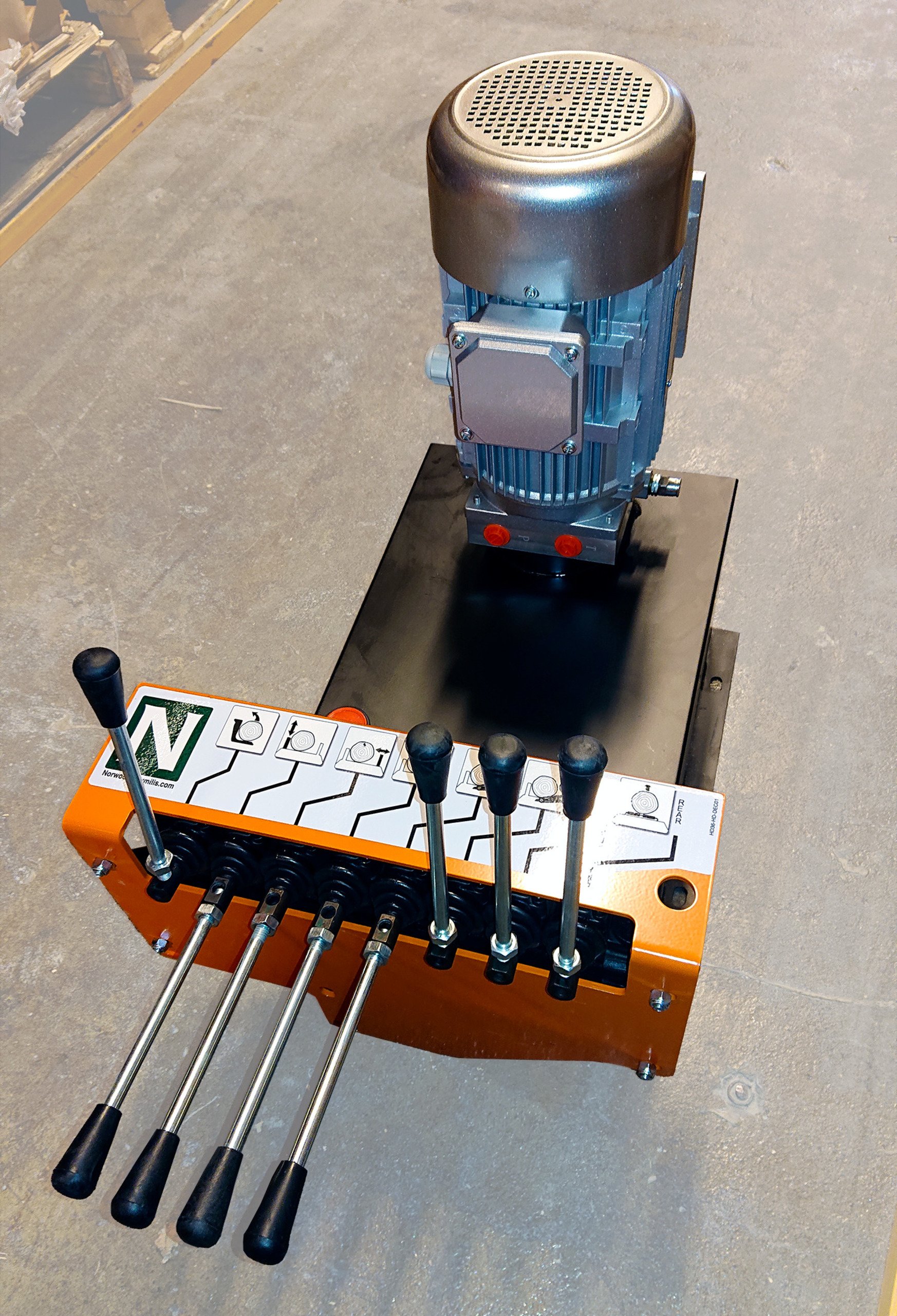 Norwood Hydraulisches Pumpensystem für Sägewerke mit Elektromotor