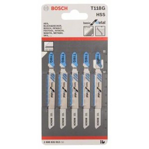 Bosch Stichsägeblatt Basic for Metal T 118 G 5er 2608631012