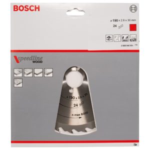 Bosch HM Sägeblatt Speedline Wood 190×30 mm Z=24