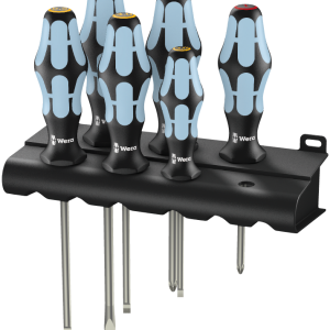 Wera 3334/6 Edelstahl Kraftform Schraubendrehersatz + Rack, 6 tlg.