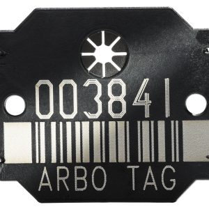 Arbo-Tag-Plättchen Barcode Black