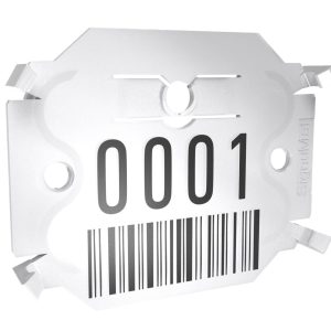 Signumat Kunststoffplättchen Arbo Tag Resistant White mit Alunägeln
