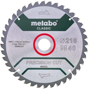 Metabo Kreissägeblatt Holz Precision Cut 216x30mm 40 WZ 5° Kapp-u. Gehrungssägen