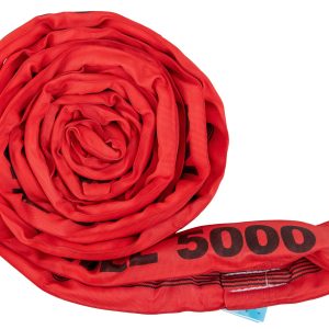 Polyester-Rundschlinge, 5 t, rot Polyester-Rundschlinge, 5 t, rot