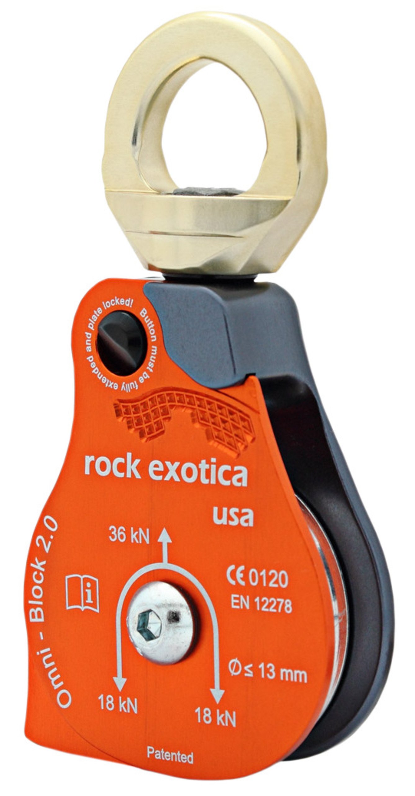 Rock Exotica Seilrolle Omni Block 2,0" Single, EN 12278