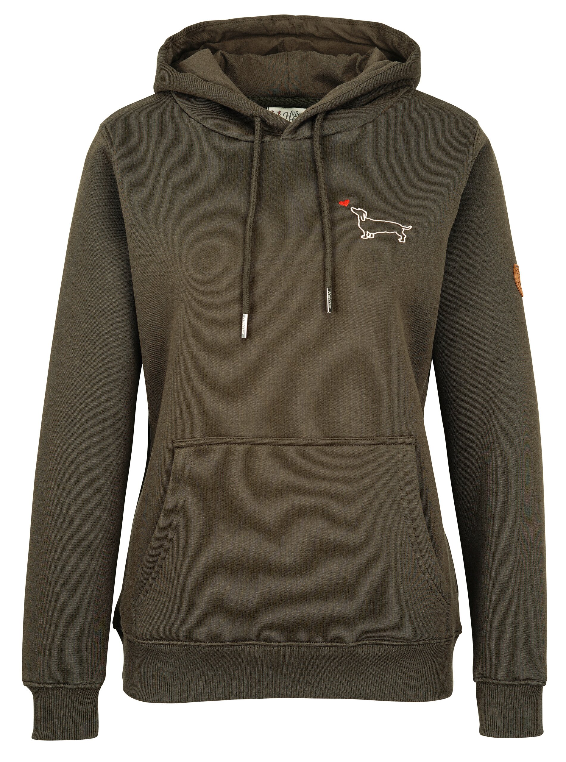 Hubertus Hoodie Dackel mit Herz