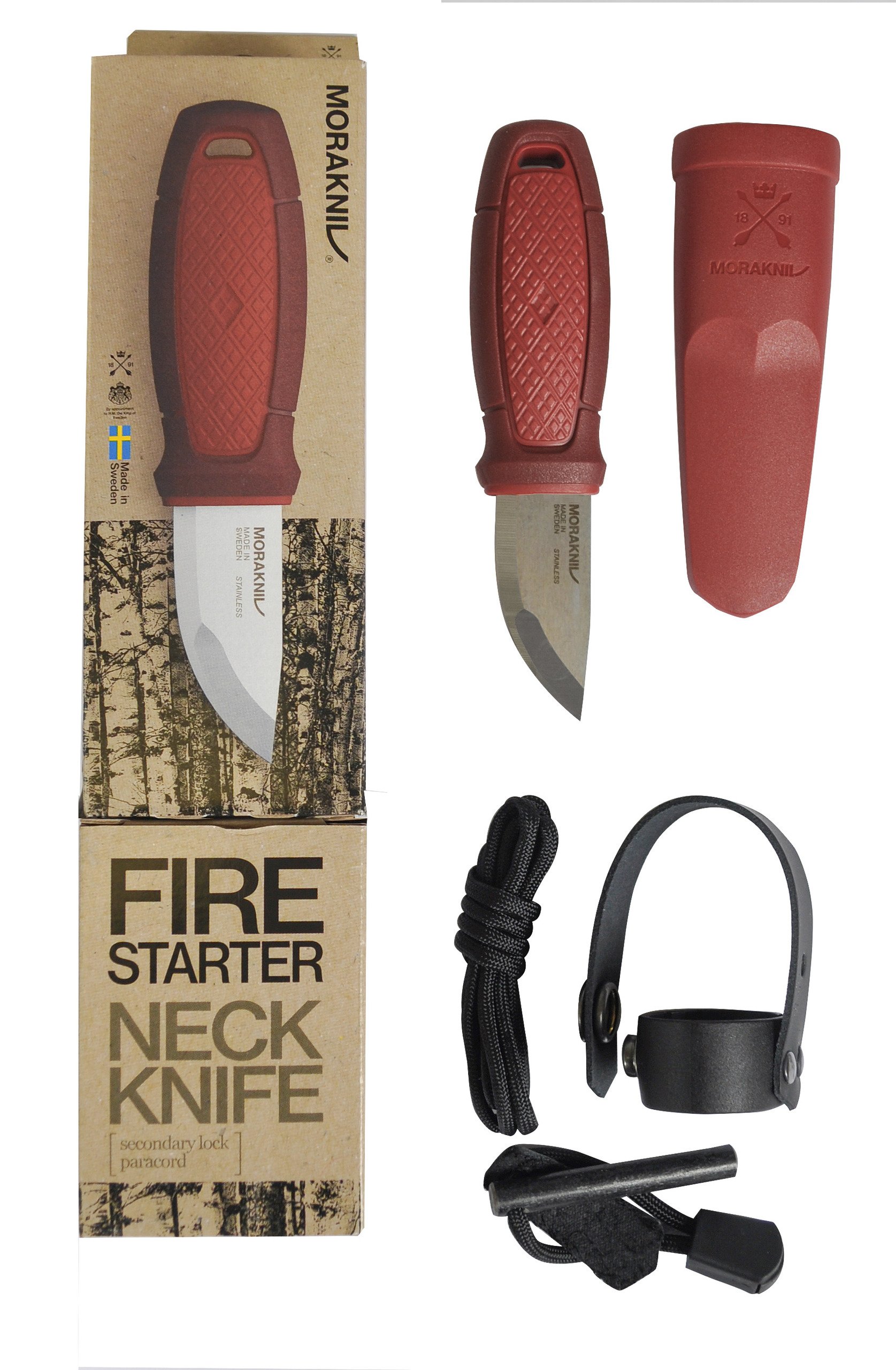 Morakniv Messer Eldris mit Halsband und Feuerstein