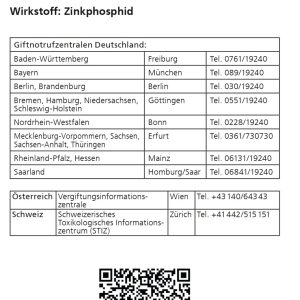 Aufkleber Vorsicht Mäusegift