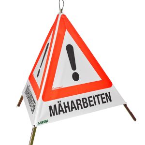 Faltsignal Mäharbeiten
