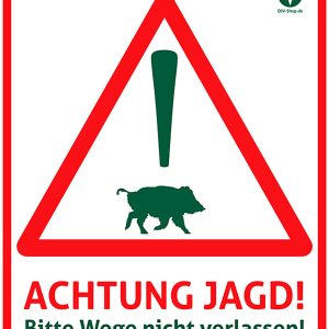 DJV-Warntafel Achtung Jagd