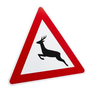 Schild Achtung Wildwechsel Schild Achtung Wildwechsel